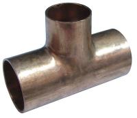 5UGE3 Reducing Tee, 1-1/4 x 1 x 3/4 In, Copper