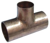 5UGE5 Reducing Tee, 1-1/2 x 1 In, Copper