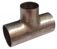 5UGE6 Reducing Tee, 1-1/2 x 3/4 In, Copper