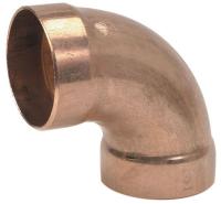 5UGF1 DWV Elbow, 90 Deg, 1-1/2 In, Wrot Copper