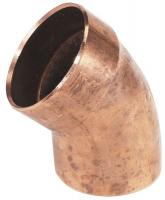 5UGF5 DWV Elbow, 45Deg Street, 1-1/2 In, Copper