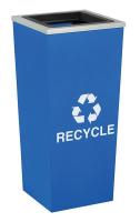 5UJE7 Recycle, 18 gal, Blue w/Silver Trim, Liner