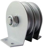 5ULN6 Dbl Pulley Block, Wire Rope, 600 lb. Cap.