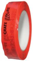 16G849 Carton Tape, Polyester, Red, 1 In x 180 Ft