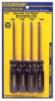 5UXX3 Security Star Screwdriver Set, T30-45, 4Pc