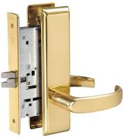 5VRL1 Mortise Lockset, Lever, Bright Brass