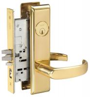 4ECP4 Mortise Lockset, Lever, Curved Lever