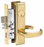 4ECP5 Mortise Lockset, Lever, Curved Lever, Grd 1