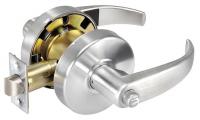 5VRU5 Door Lever Lockset, Curved, Privacy, Grd. 2
