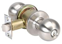 5VRV6 Door Knob Lockset, Ball, Entrance