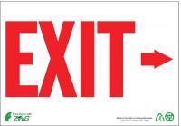 5VUP8 Exit Sign, 7 x 10In, R/WHT, Exit, ENG, SURF