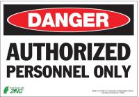 5VUV5 Danger Sign, 7 x 10In, R and BK/WHT, ENG