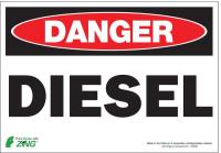 5VUW3 Danger Sign, 7 x 10In, R and BK/WHT, DSL