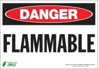 5VUY7 Danger Sign, 7 x 10In, R and BK/WHT, FLMB