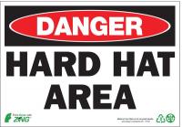 5VXA2 Danger Sign, 7 x 10In, R and BK/WHT, ENG