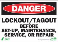 5VXD4 Danger Security Sign, 10 x 14In, ENG, Text