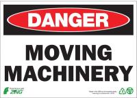 12R180 Danger Sign, 7 x 10In, R and BK/WHT, ENG