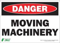 5VXD9 Danger Sign, 10 x 14In, R and BK/WHT, ENG