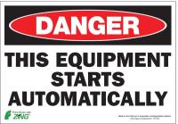 5VXG5 Danger Sign, 7 x 10In, R and BK/WHT, ENG