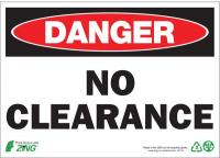 6UYV0 Danger Sign, 10 x 14In, R and BK/WHT, ENG