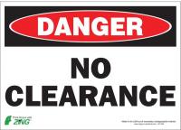 5VXH1 Danger Sign, 10 x 14In, R and BK/WHT, ENG