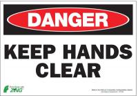 5VXJ1 Danger Sign, 7 x 10In, R and BK/WHT, ENG