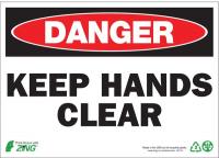 5VXJ2 Danger Sign, 10 x 14In, R and BK/WHT, ENG