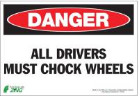 5VXL1 Danger Sign, 7 x 10In, R and BK/WHT, ENG