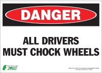 5VXL3 Danger Sign, 10 x 14In, R and BK/WHT, ENG