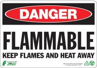 5VXL4 Danger Sign, 7 x 10In, R and BK/WHT, ENG