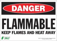 5VXL7 Danger Sign, 10 x 14In, R and BK/WHT, ENG