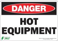 5VXL9 Danger Sign, 7 x 10In, R and BK/WHT, ENG