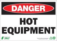 5VXN0 Danger Sign, 10 x 14In, R and BK/WHT, ENG