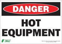 5VXN1 Danger Sign, 10 x 14In, R and BK/WHT, ENG