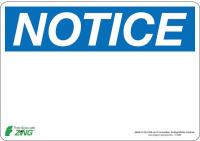 5VXN7 Notice Sign, 7 x 10In, BL/WHT, BLK, SURF