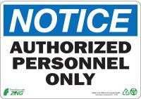 5VXP4 Notice Sign, 7 x 10In, BL and BK/WHT, ENG