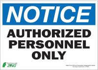 5VXP7 Notice Sign, 10 x 14In, BL and BK/WHT, ENG