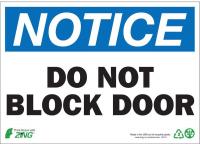 12R204 Notice Sign, 7 x 10In, BL and BK/WHT, ENG