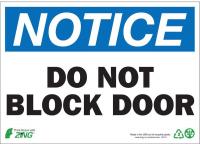 5VXR0 Notice Sign, 10 x 14In, BL and BK/WHT, ENG