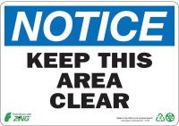 5VXR2 Notice Sign, 7 x 10In, BL and BK/WHT, ENG