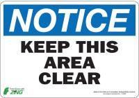 5VXR3 Notice Sign, 7 x 10In, BL and BK/WHT, ENG