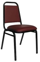 5VXY8 Stack Chair, Burgundy  Vinyl