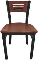 5VXZ2 Cafe chair with walnut seat and back