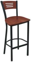 5VXZ5 Barstool with walnut seat and back