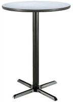 5VYA5 Pedestal Table, 4-1/2x36, Gray