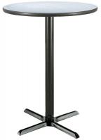 5VYA5 Pedestal Table, 4-1/2x36, Gray