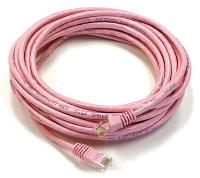 5VZD1 Patch Cord, Cat5e, 25Ft, Pink