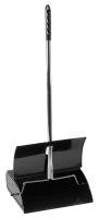 5W640 Long Hndld Dust Pan, Metal, 12-1/2 W, Black