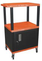 5WCR6 Audio-Visual Cart, 200 lb., Orange