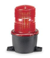 2KFE5 Low Profile Warning Light, LED, Red, 120VAC